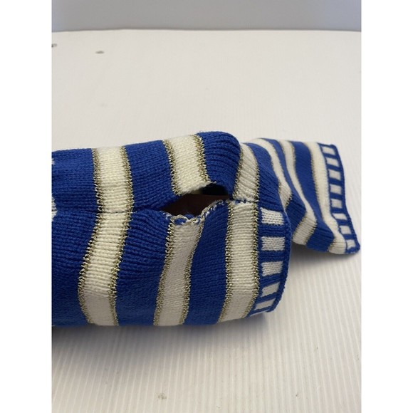 WHOOPI C For Chanukah Blue White And Yellow Dog Sweater & Beanie Set Large - Picture 9 of 10